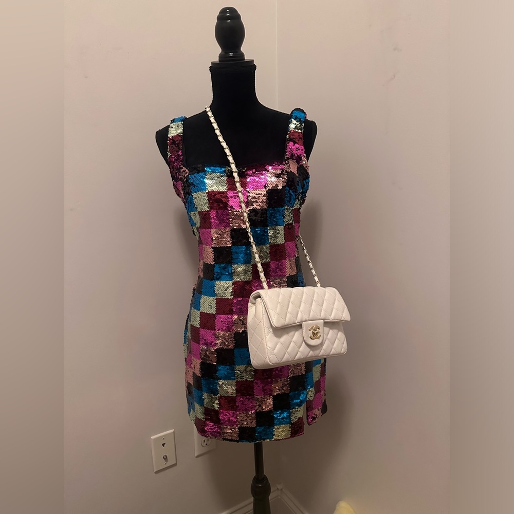 Nasty gal Multicolor sequin mini dress size 2
